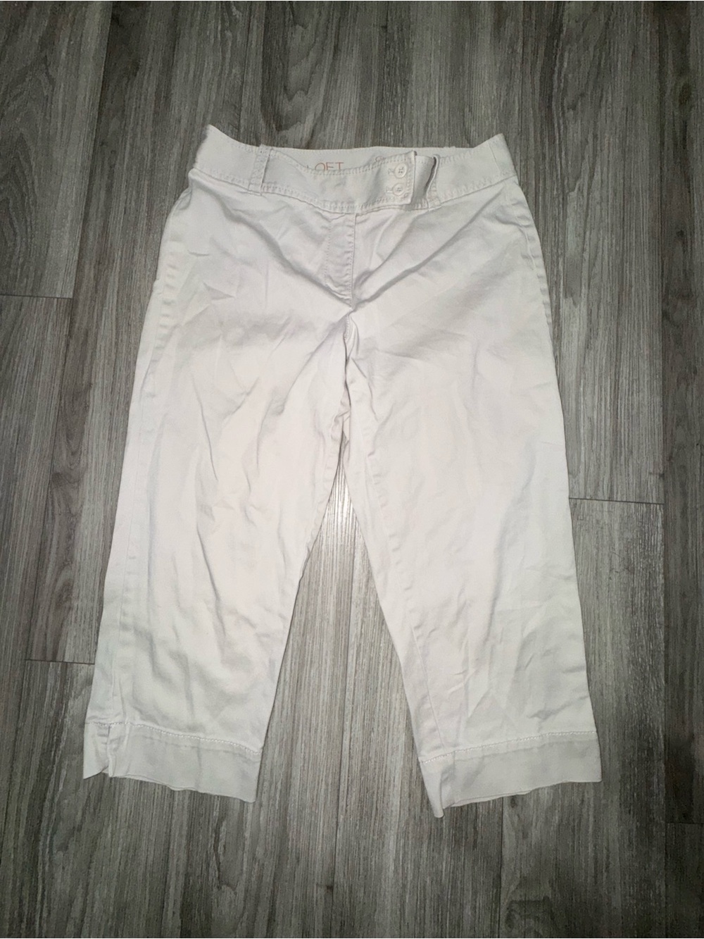 LOFT White Catalina Capri Pants